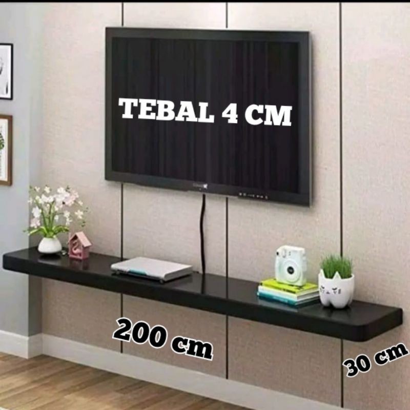 Jual 200x30x4cm Rak Ambalan Dinding Rak tv Dinding Papan Ambalan ...