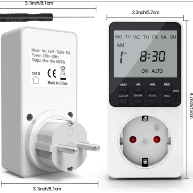 Jual Stop kontak digital Timer Steker waktu otomatis LCD 2inch | Shopee ...