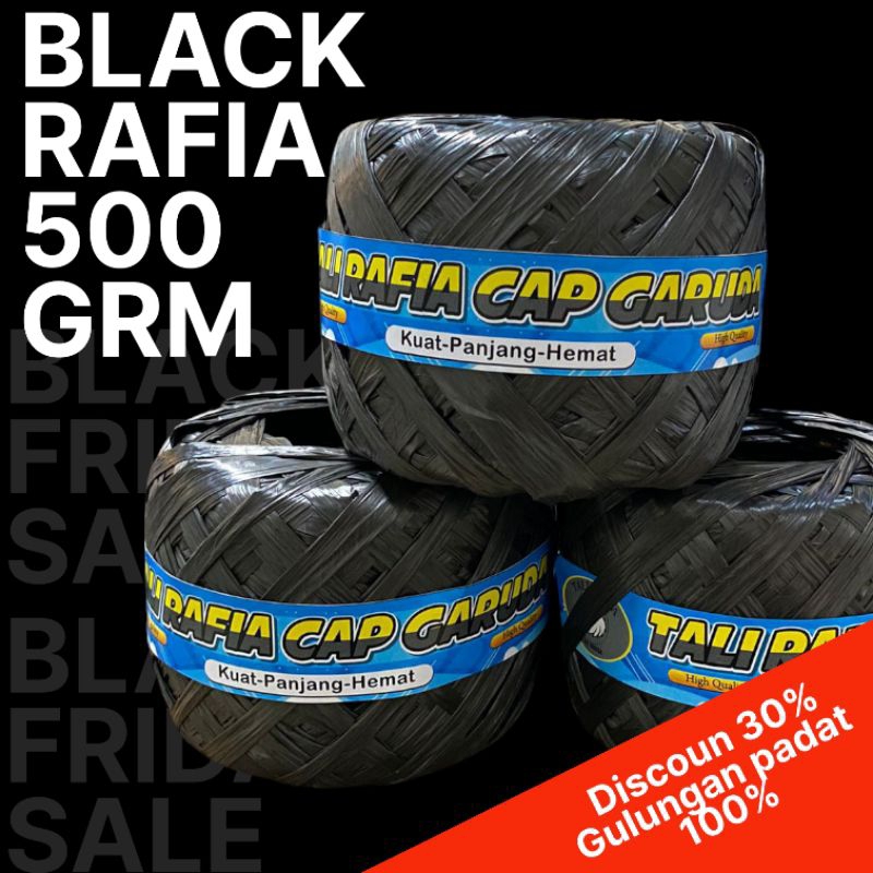 Jual Tali Rafia Cap Garuda Hitam 500 grm | Shopee Indonesia