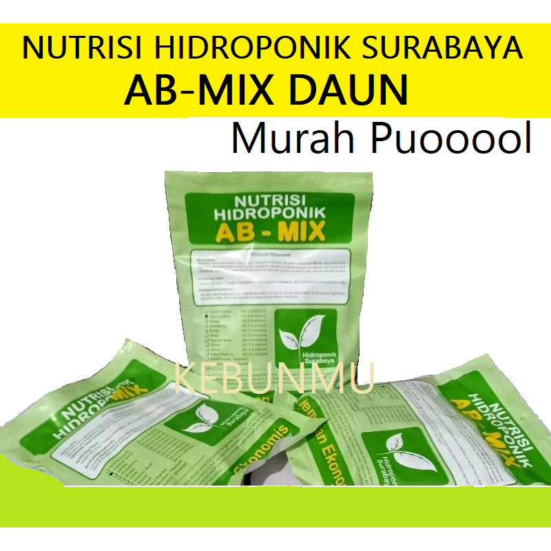 AB-Mix Nutrisi Daun Hidroponik Hidroponik Surabaya pekatan 500ml