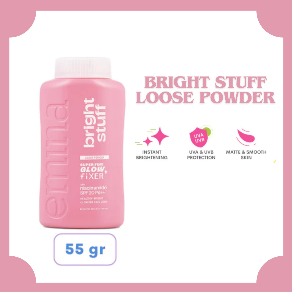 Jual Emina Bright Stuff Loose Powder 55g | Bedak Tabur | Shopee Indonesia