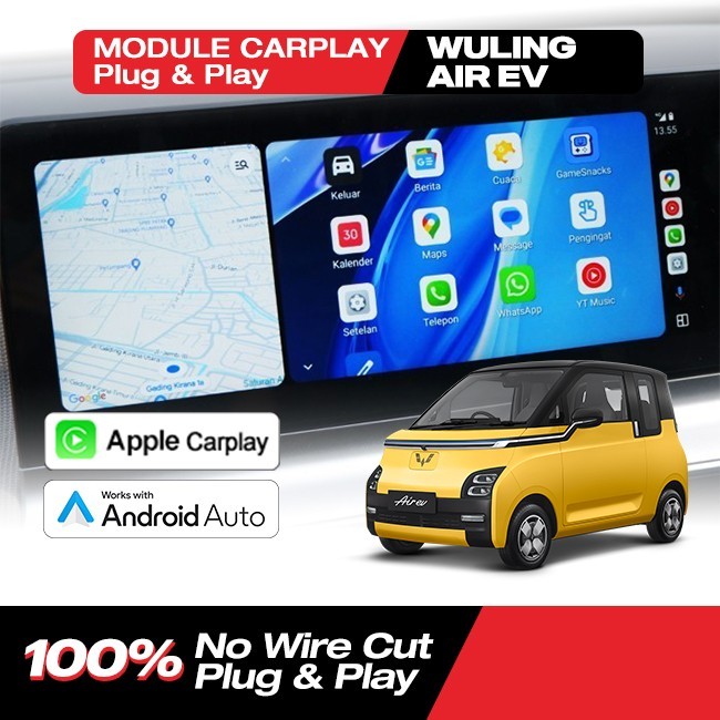Jual Module CarPlay Android Auto Wuling Air EV Plug and Play | Shopee ...