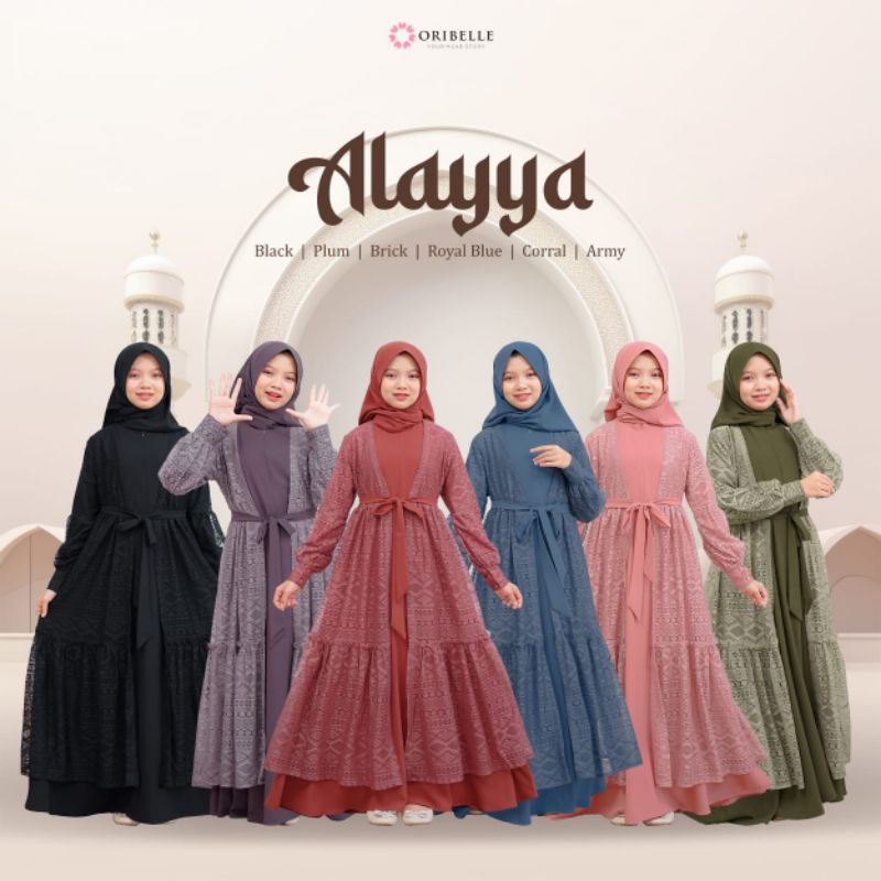 Jual ORIBELLE KIDS & MOM Alayya (1 set : Inner Dress + Long Outter ...