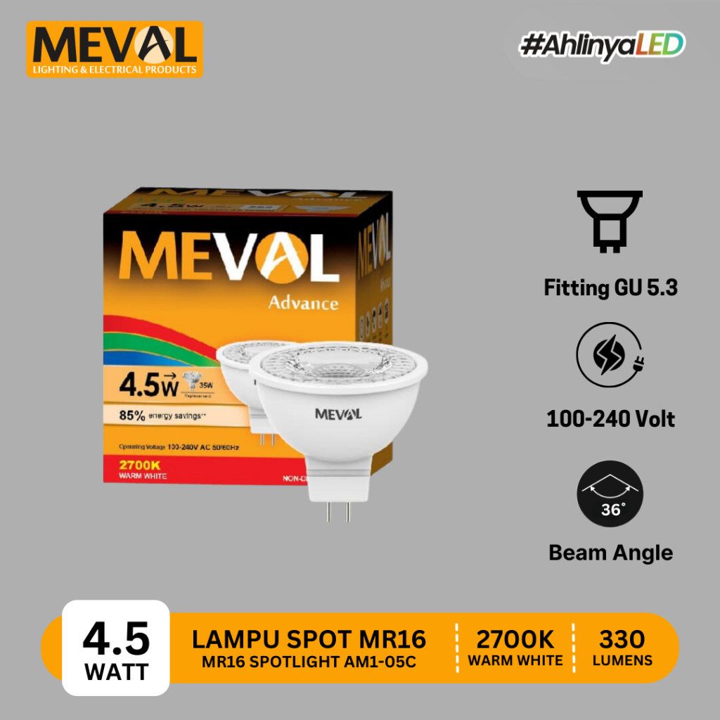 Jual MEVAL Lampu LED Advance MR16 GU5.3 - Kuning | Shopee Indonesia