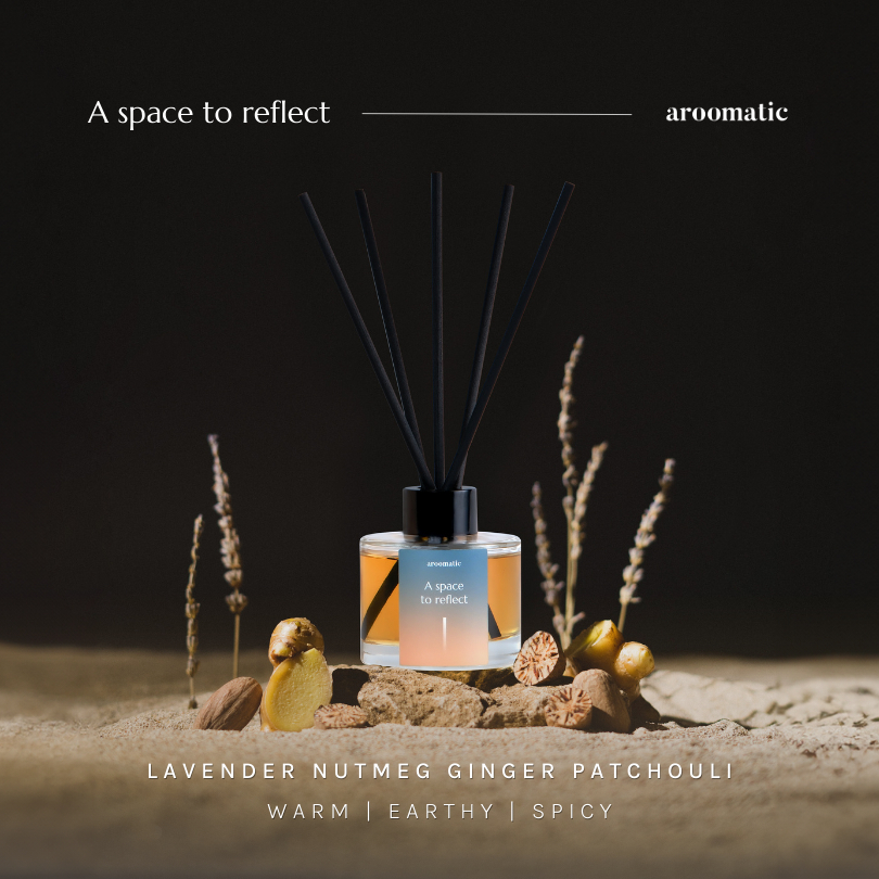 Jual A space to reflect | Lavender & Nutmeg | Aroomatic Reed Diffuser ...