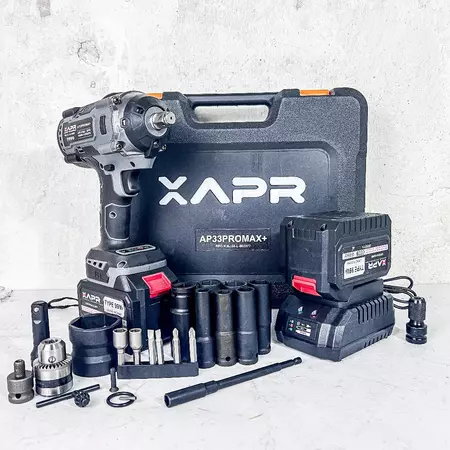 APR JAPAN BOR IMPACT WRENCH 1850NM 99VF 2 BATERAI POWERTOOLS OFFICIAL AP33PROMAX+ PEMBUKA BAUT 15CEL