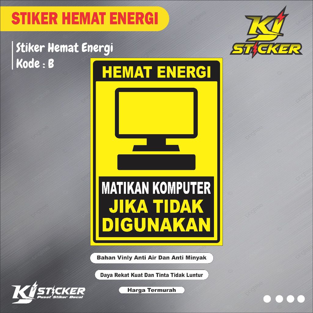 Jual Promo Stiker Matikan Lampu / Stiker Matikan Kipas / Stiker Matikan ...
