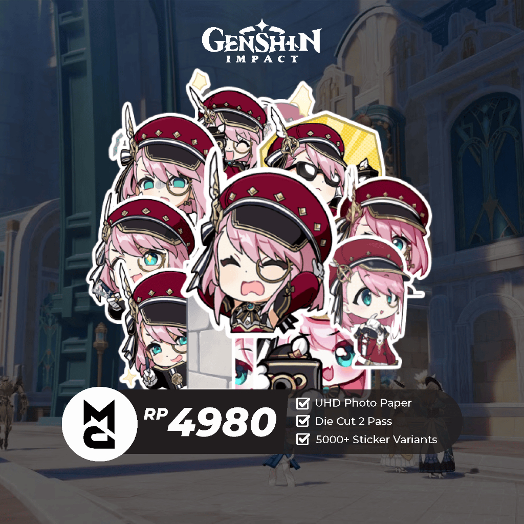 Jual Sticker Genshin Impact Charlotte Sticker Anime Aesthetic Lucu ...