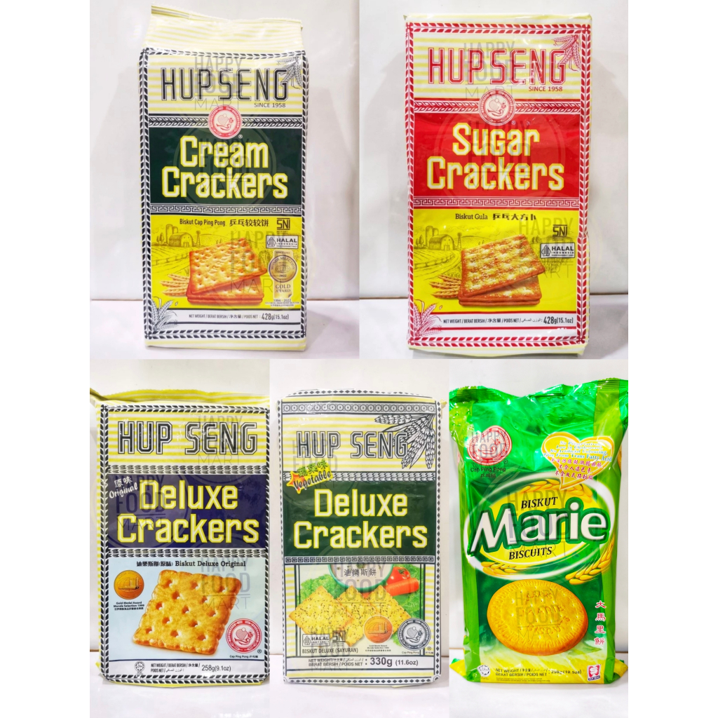 Jual [HALAL] HUP SENG DELUXE CRACKERS ORIGINAL VEGETABLE CREAM/BISKUIT ...