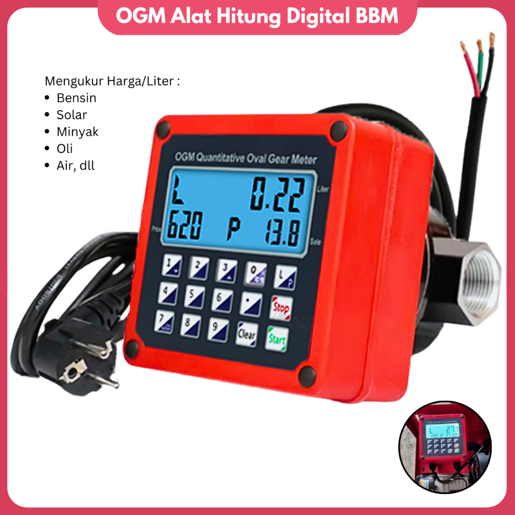 Jual Flow Meter Digital OGM Alat Ukur Minyak Solar Oval Gear Flowmeter ...
