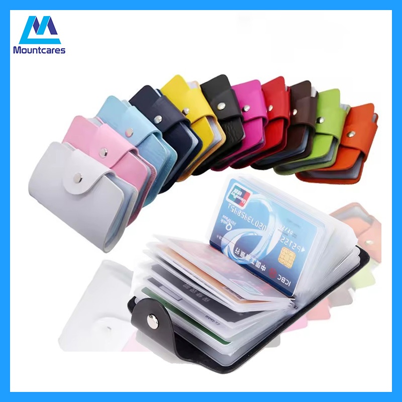 Jual MWP-08 Dompet Kartu 24 Slot Warna Polos Berkancing Travel ...