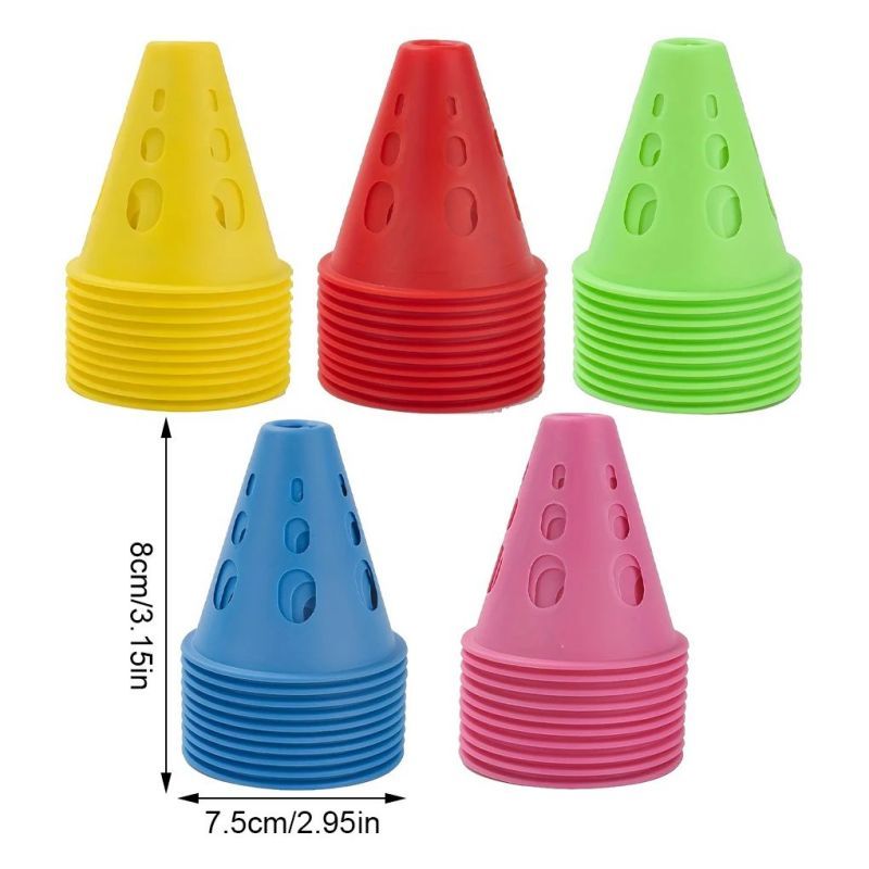 Jual 20pcs+bag Cone Kerucut Marker Cone Sepatu Roda Inline Skate ...