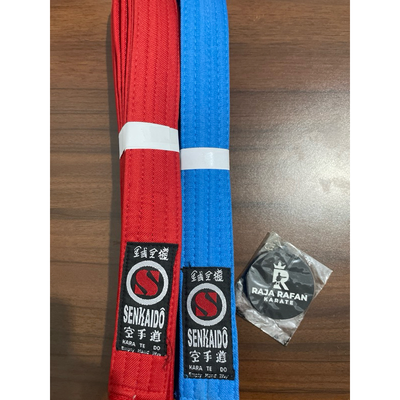 Jual Sabuk Karate Warna Merah dan Biru Sabuk Pertandingan Karate Model ...