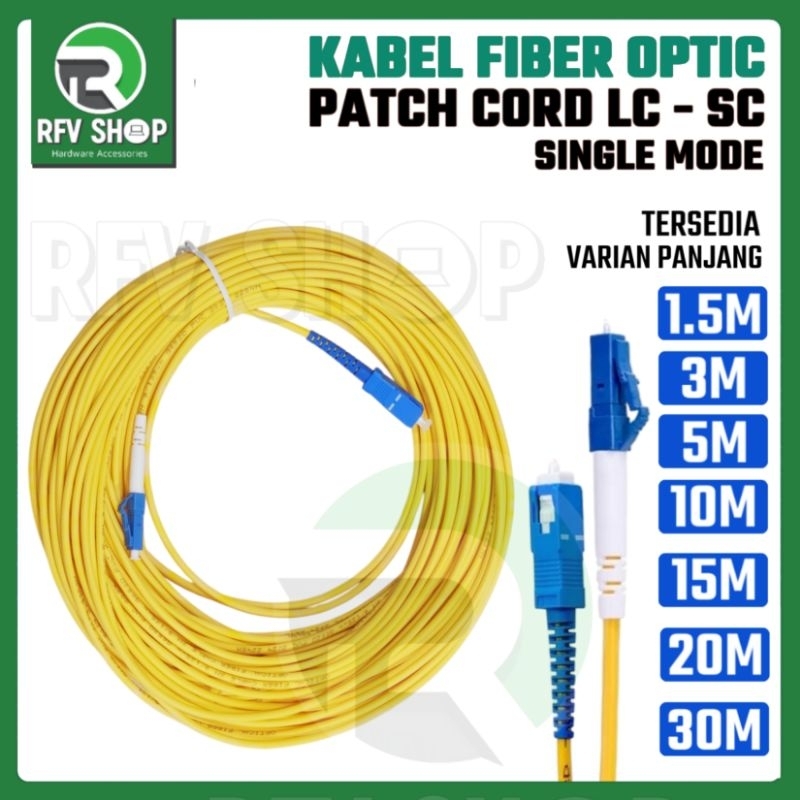 Jual Kabel Fiber Optik Patch Cord LC - SC UPC Simplex Patchcord 3 / 5 ...