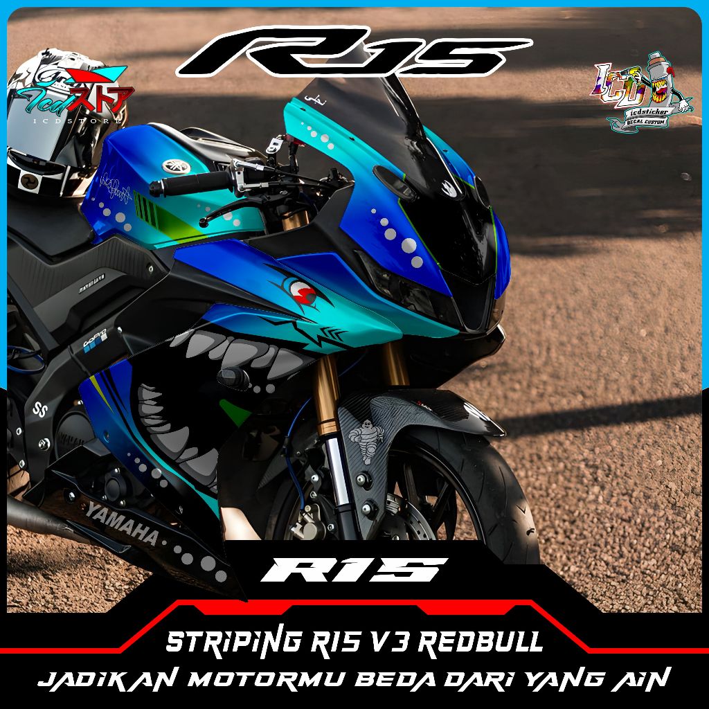 Jual Jual Decal R15 V3 Varias Shark /TR Sticker Stiker Skotlet Motor ...