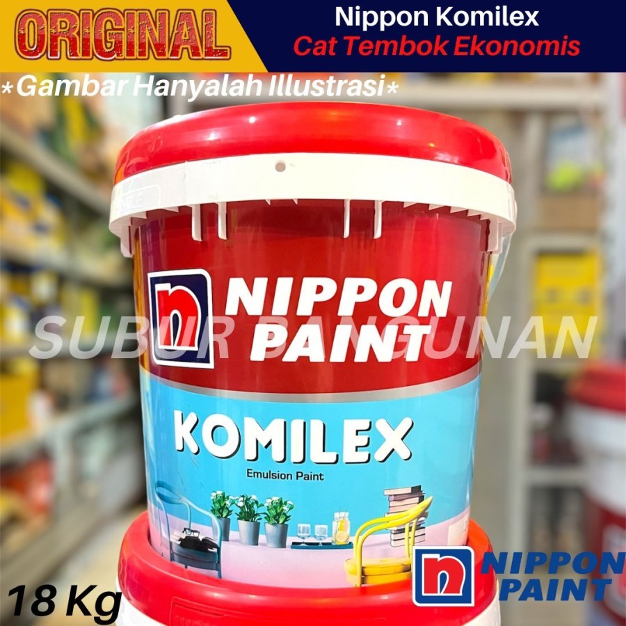 Jual CAT NIPPON PAINT KOMILEX EMULSION PAINT PAIL 18KG | Shopee Indonesia