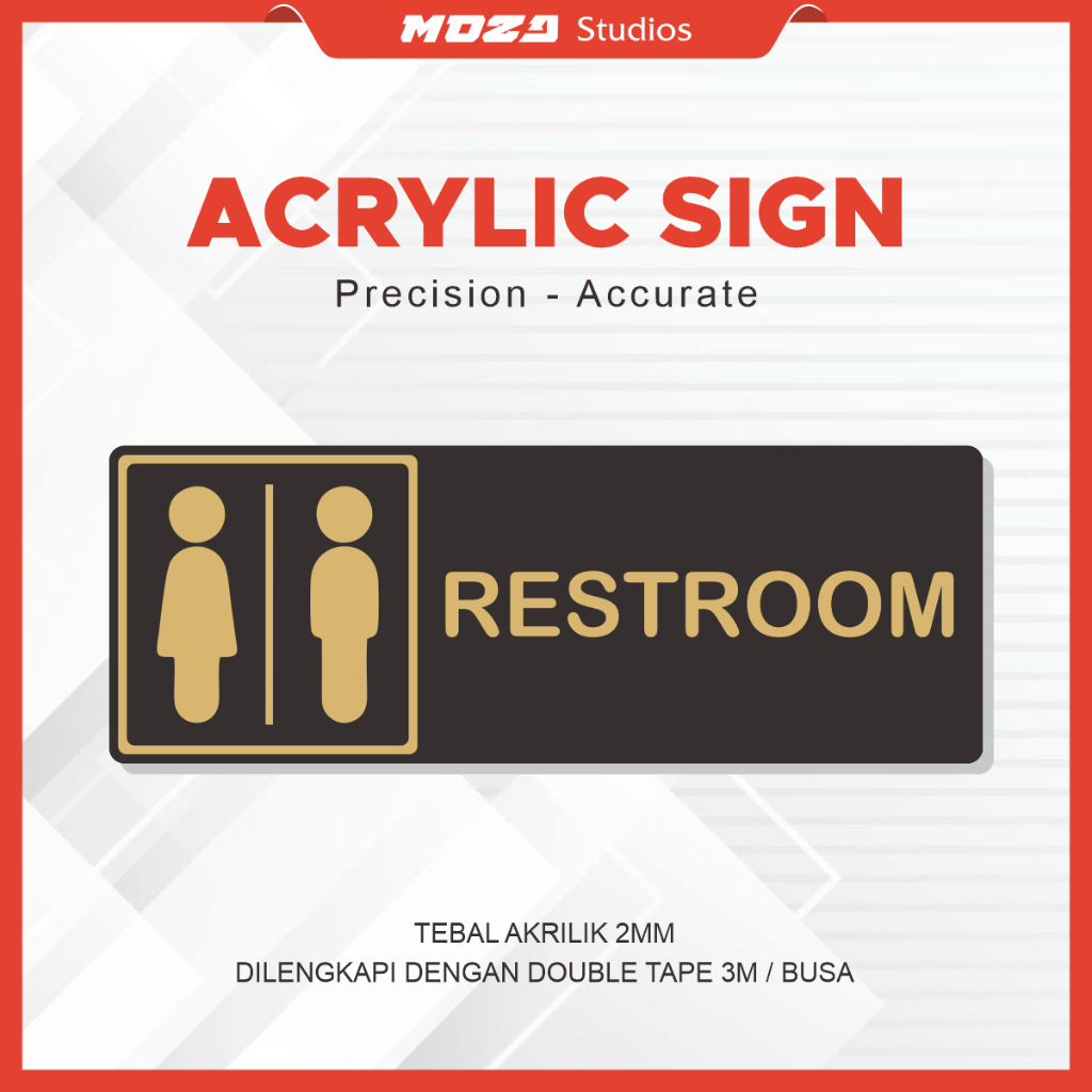 Jual RESTROOM - Papan Label Akrilik - Acrylic Sign Board - Dekorasi ...