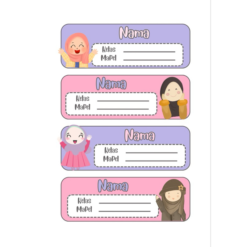 Jual Sticker/Stiker Label Nama | Shopee Indonesia