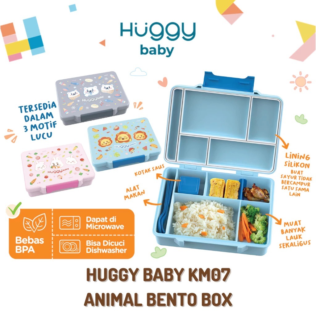 Jual Huggy Baby Animal Bento Box - Kotak Bekal Makan Anak | Shopee ...