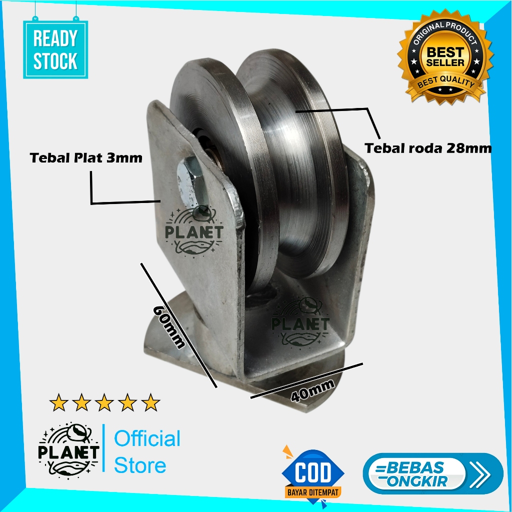 Jual Roda SLiding New 6cm | Roda Pagar Heavy Duty Anti Anjlok | Shopee ...