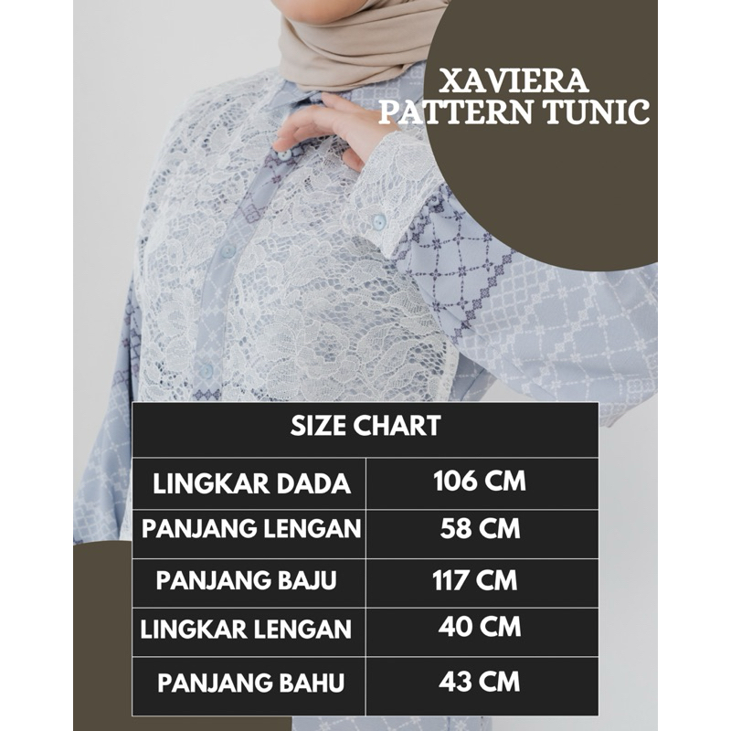 Jual Xaviera Pattern Tunic Brukat Vest | Kemeja Tunik Lengan Panjang ...
