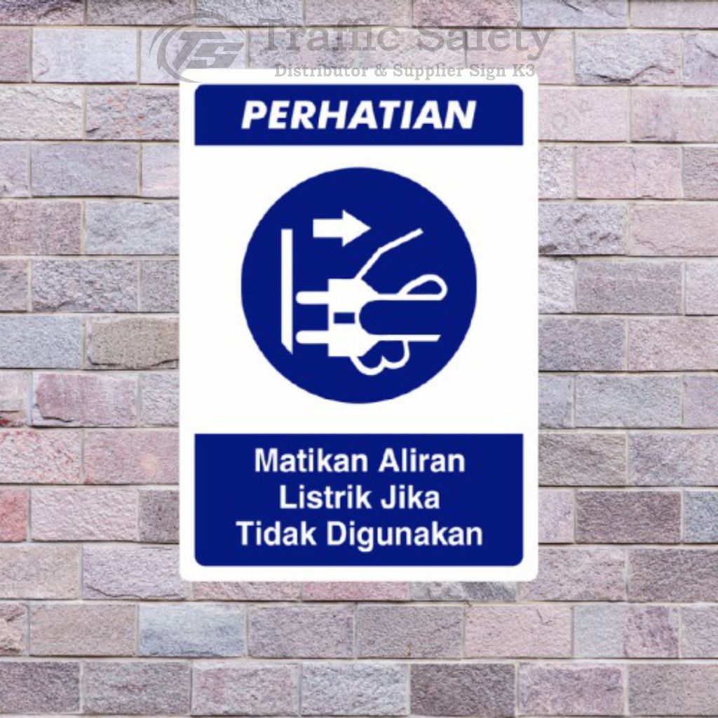 Jual Rambu matikan aliran listrik 15x20 cm | Shopee Indonesia