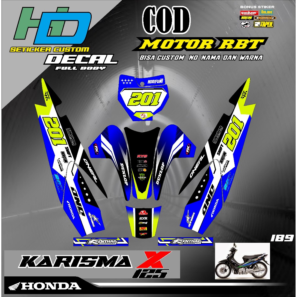 Jual Sticker DECAL RBT KARISMA X125 FULL BODY Motor Desain bebek modif ...