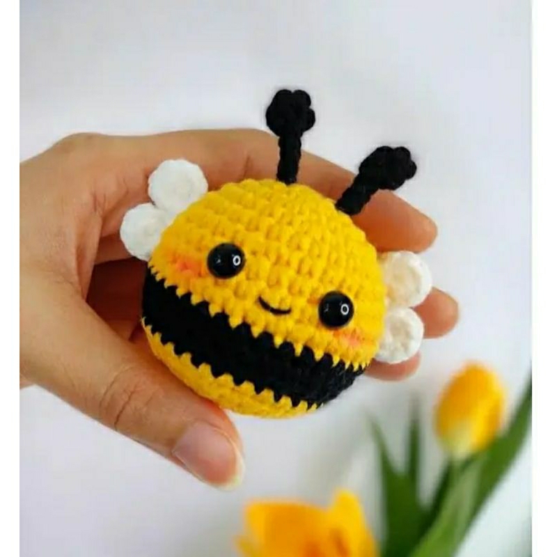 Jual Gantungan kunci rajut lebah/gantungan lucu(buy 20 free 1) | Shopee ...