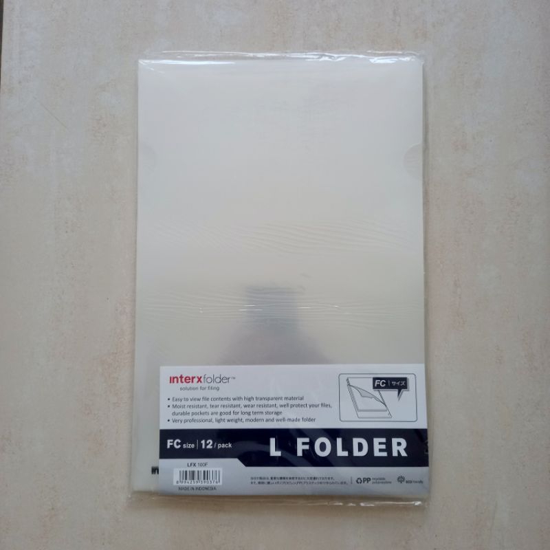 Jual [ PACK ISI 12 MURAH ] Map L Folder Plastik Clear Slevees Folio ...