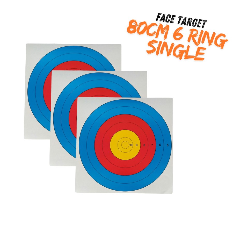 Jual Target Face Fita 80cm 6 Ring Single Kertas Duplex / Print Target ...