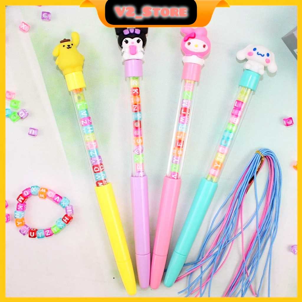 Jual Pulpen diy kekinian lucu karakter/Pulpen Abjad Karakter Sanrio ...