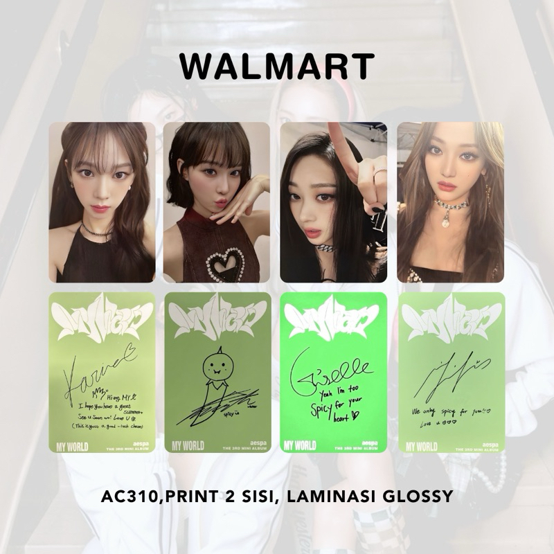 Jual POB AESPA 'MY WORLD' Unofficial Photocard Intro Poster