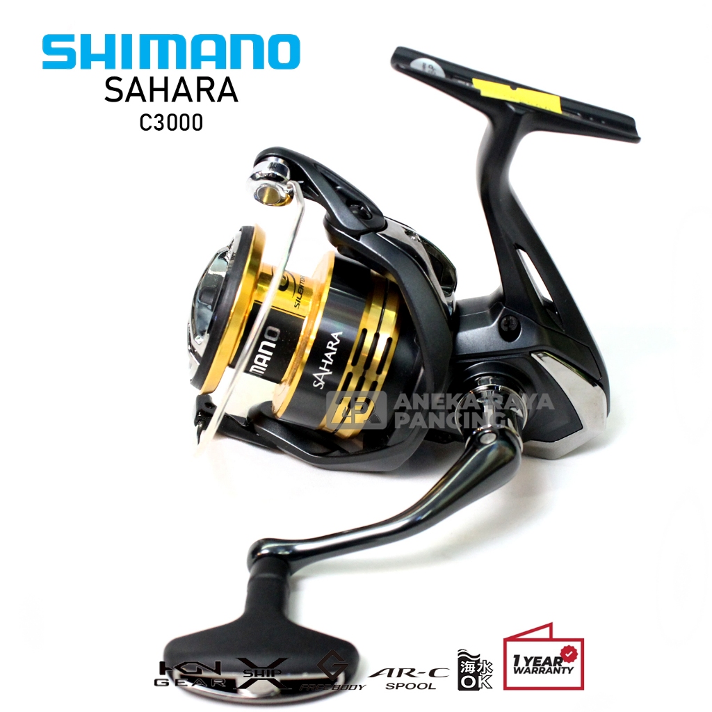 harga reel shimano sahara 1000 Jual Reel Shimano SAHARA [2022] Power Handle 500 UL 1000 2500 3000 4000  5000 Freshwater Saltwater Resmi