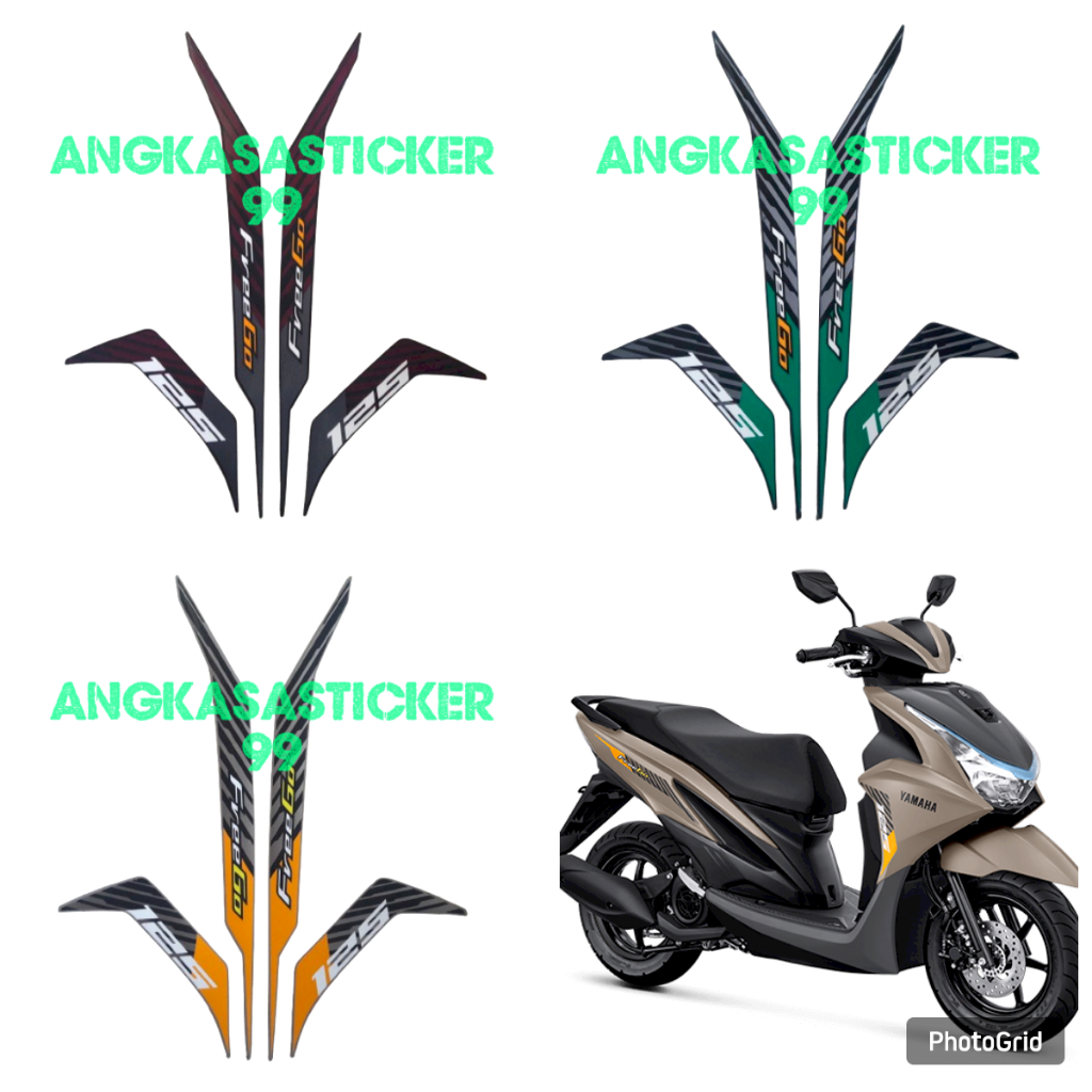 Jual sticker striping body motor yamaha freego 125 2024 standart ...