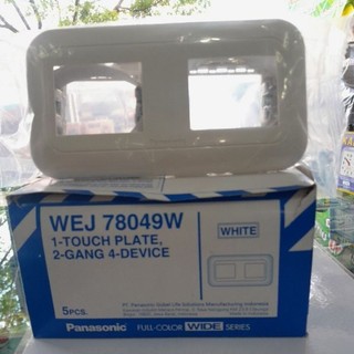 Jual Panasonic WEJ 78049 WEJ78049 Frame 2 gang 4 device Putih lubang ...