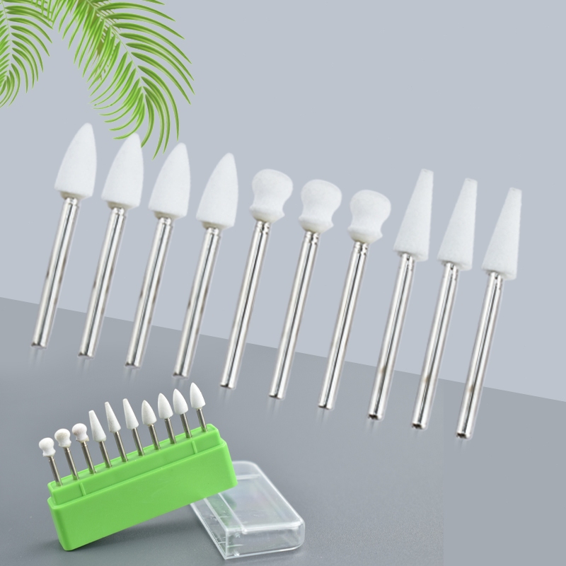Jual 10pcs Dental FG Bur White Stone Polishing Burs Cone/Flame/Round ...