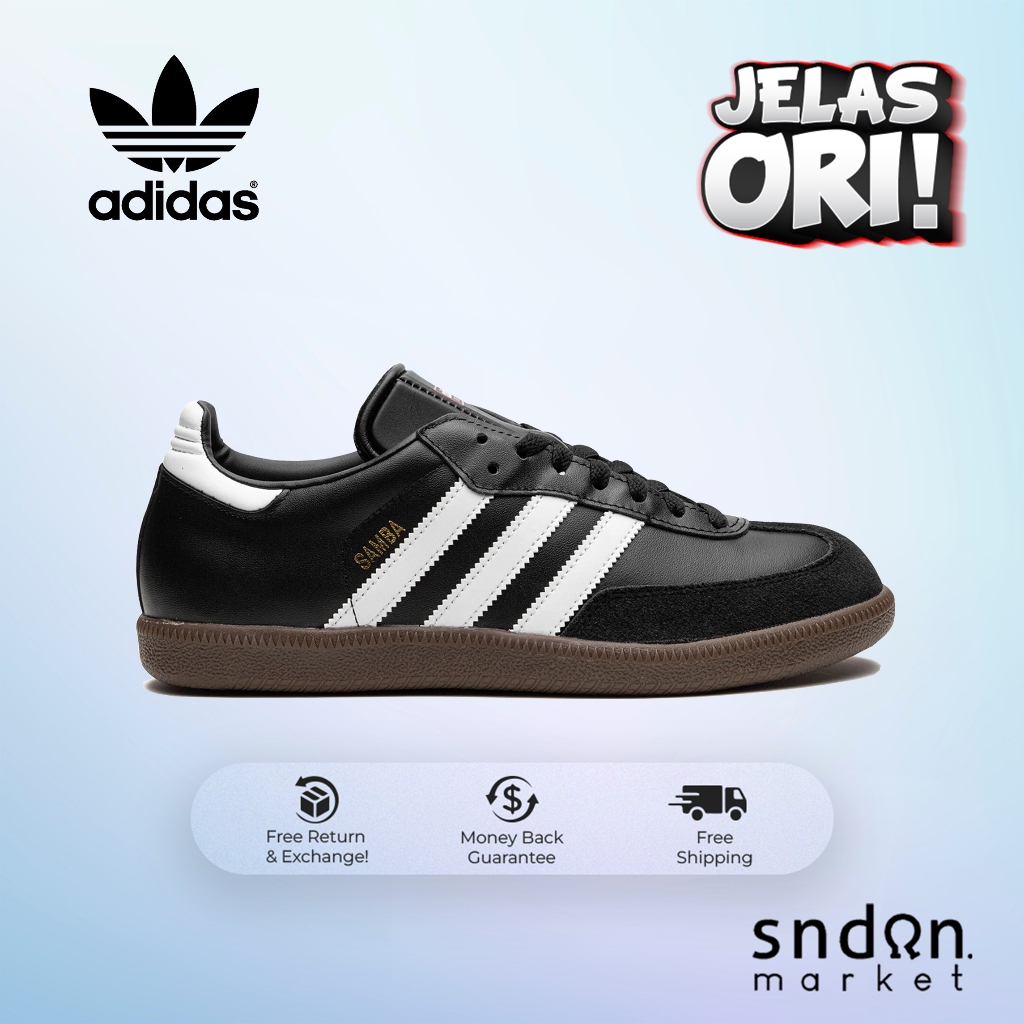 Adidas Samba Classic Black Short Tongue Lidah Pendek 100 Original Authentic