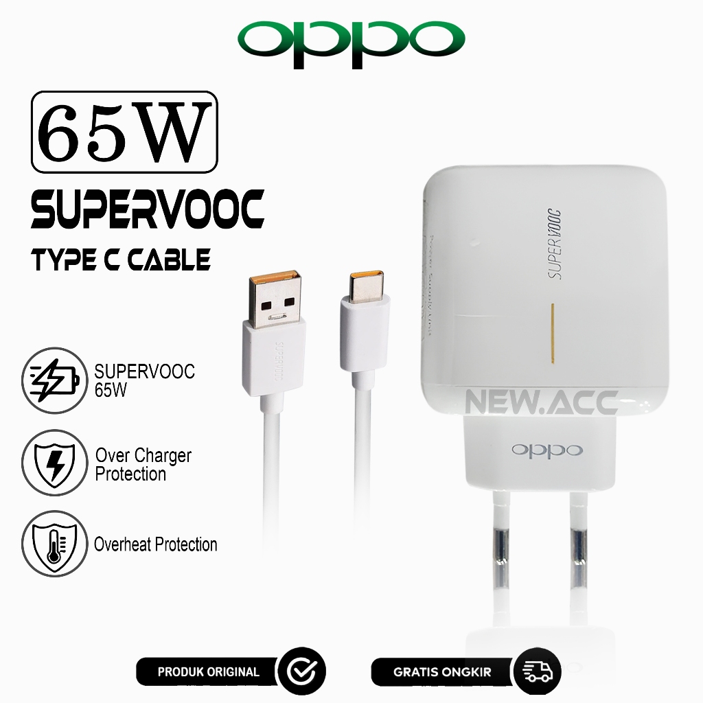 Jual Charger Oppo Reno 2 3 4 Pro Reno 2f 5F Reno 5 6 7 5G 65W Super ...