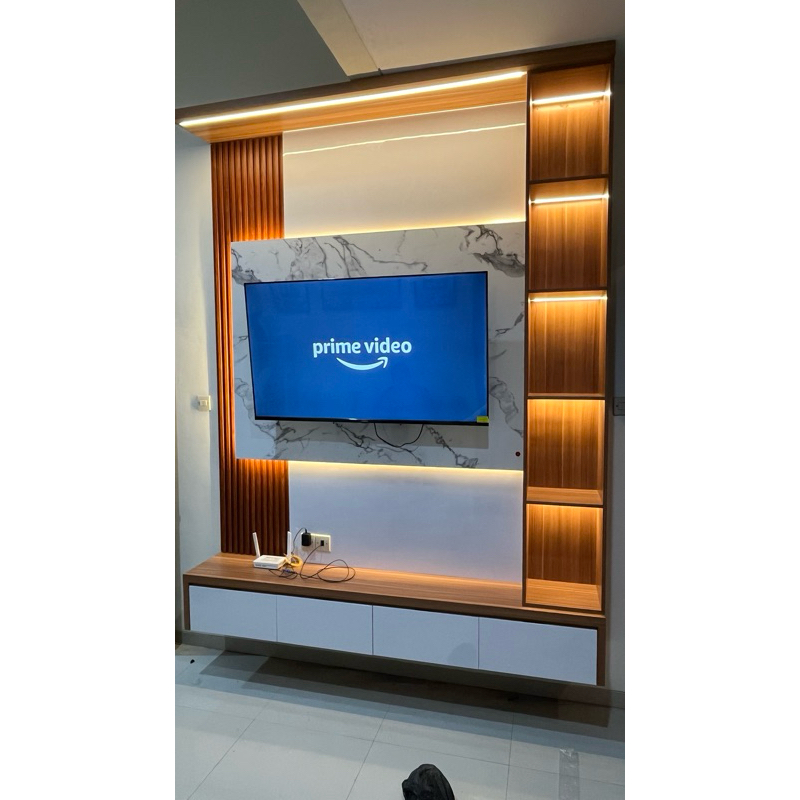 Jual Backdrop Tv minimalis custom | Shopee Indonesia
