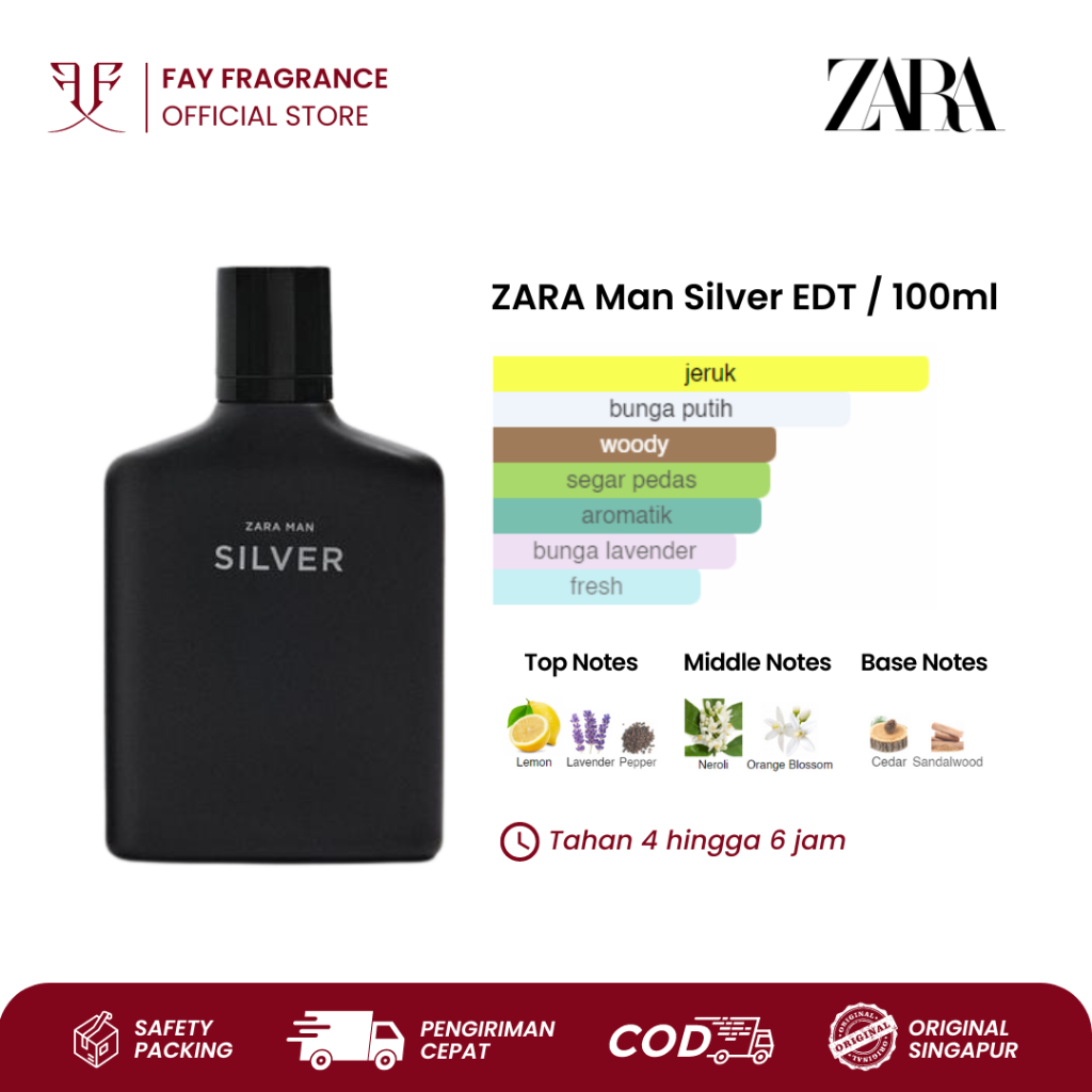 Jual PARFUM PRIA ZARA MAN GOLD SILVER EDT 100ML Shopee Indonesia