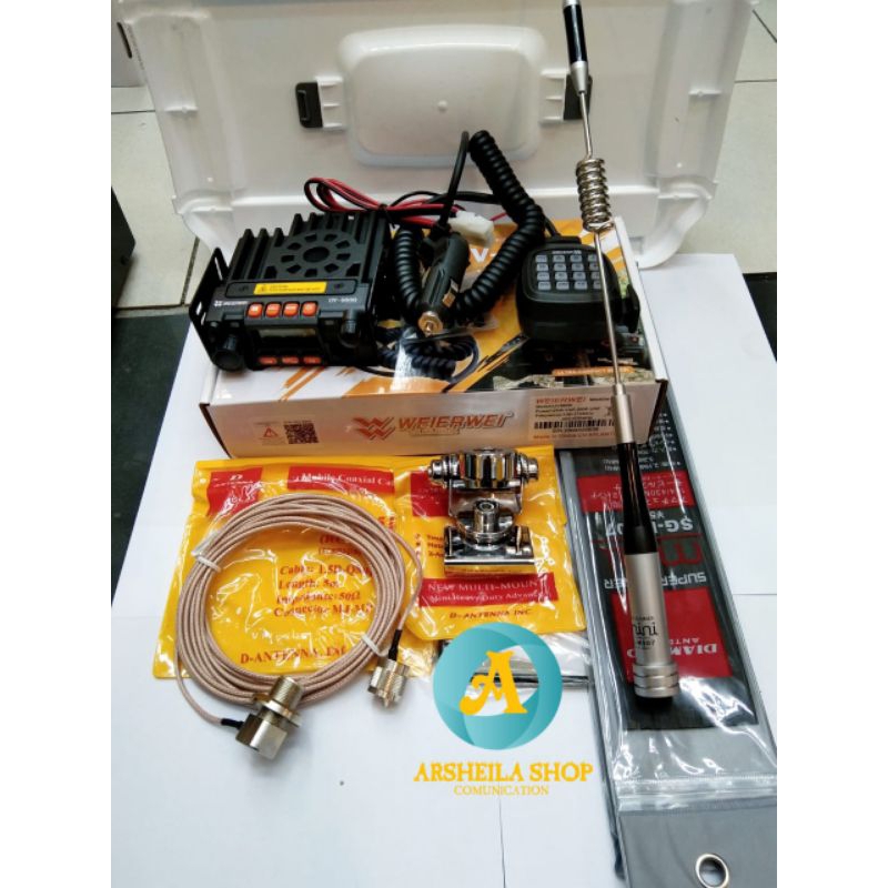 Jual Paket komplit radio rig mobil weierwei 9800 dual band | Shopee ...