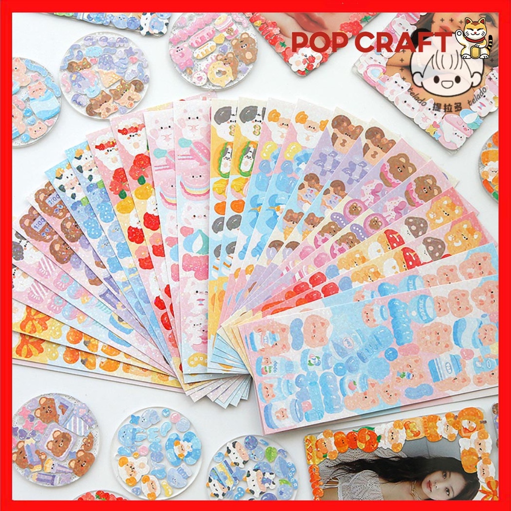 Jual PC Stiker Dekor DIY Stiker Lucu Jurnaling Photocard Kpop ...