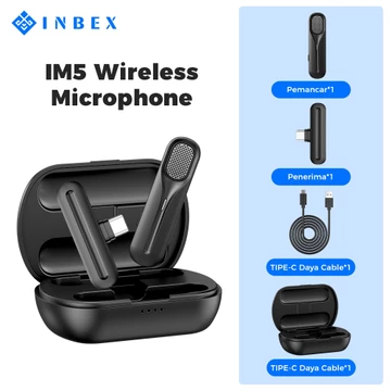 Siap INBEX M8 IM4 Microphone Wireless Lavalier Bluetooth Youtuber Nirkabel Mic Clip On Audio
