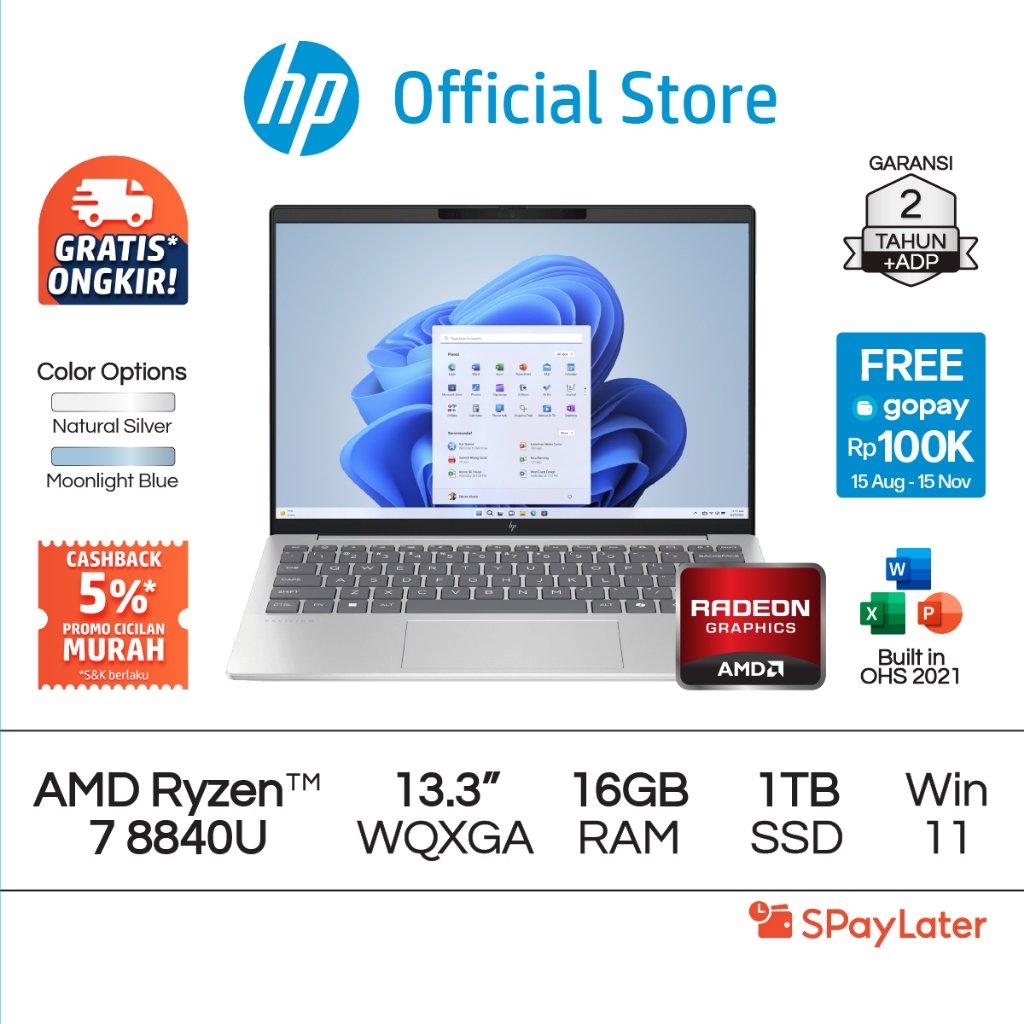 Jual Spaylater Laptop Hp Pavilion Aero Amd Ryzen Radeon Gb Ram