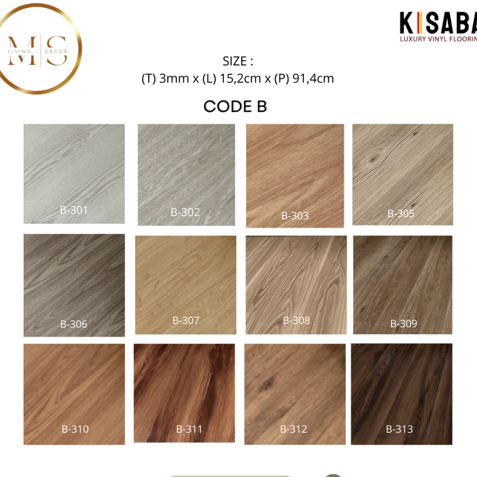 Jual Vinyl kisaba tebal 3mm tipe B | vinyl murah lantai kayu murah ...