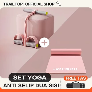 TrailTop Matras Olahraga Dan Tummy Trimer Fitnes Set Karpet Olahraga Workout Alat Olahraga Pengecil Perut