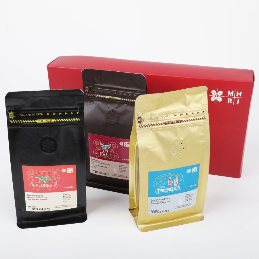 Jual GIFT BOX ISI 3PCS @120GR Indonesia Ring Of Flavor - Kopi