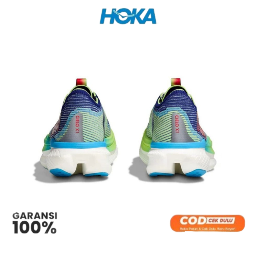 Jual Hoka Cielo X 1 Running Shoes - evening sky / lettuce | Shopee 