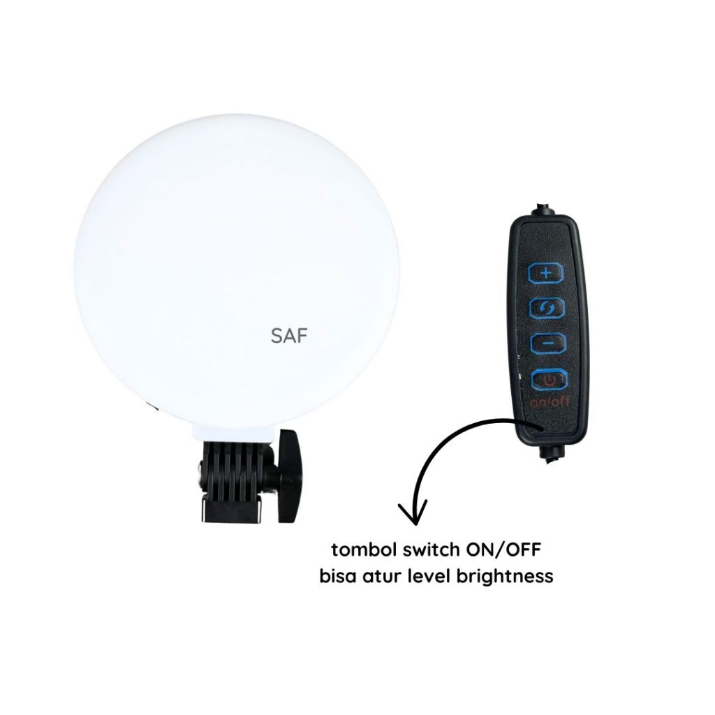 Jual SAF Lampu LED Fill Light Bulat 16cm Content Creator - Lighting ...