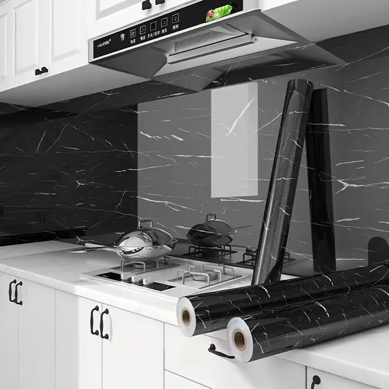 Jual Stiker Dapur PVC Anti Air Anti Minyak 60cm x 3m Motif Marmer Putih ...